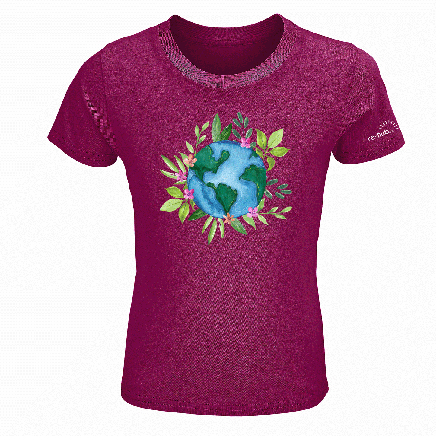 KINDER T-SHIRT WELT MOTIVE 100 % Bio-Baumwolle