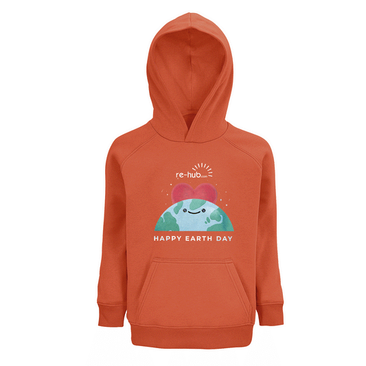 KINDER-SWEATSHIRT HAPPY MOTIV  80 % Bio-Baumwolle – 20 % recyceltes Polyester.