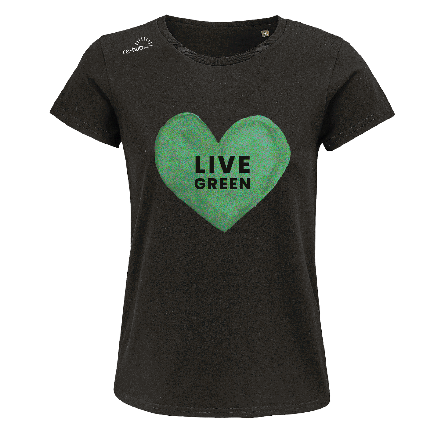 DAMEN T-SHIRT  HERZ MOTIV 100 % Bio-Baumwolle