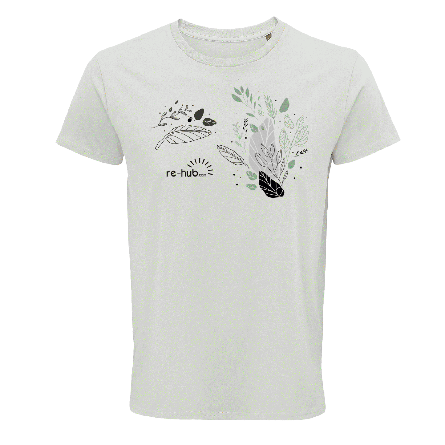 DAMEN T-SHIRT  BLÄTTER MOTIV 100 % Bio-Baumwolle