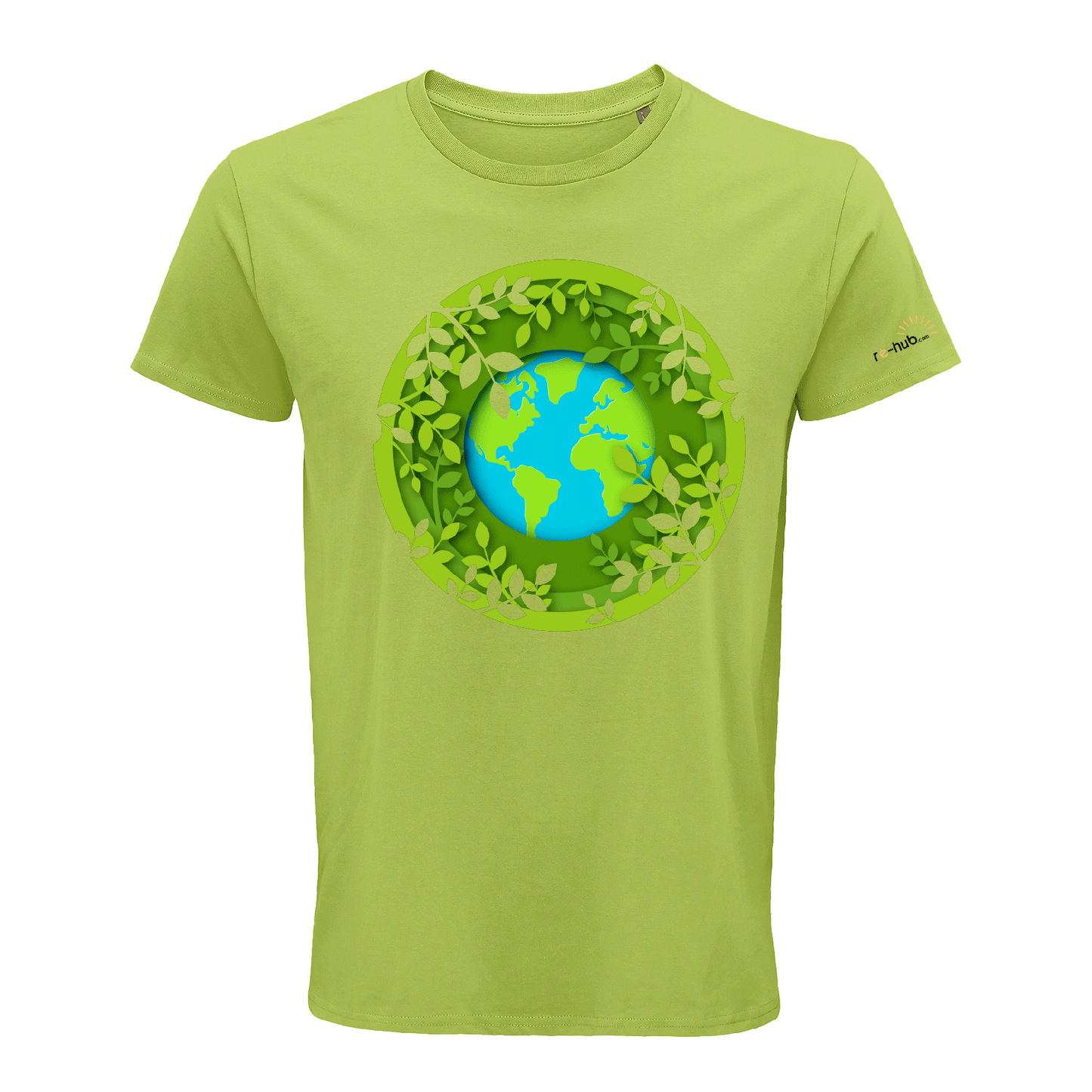 DAMEN T-SHIRT  WELT MOTIV 100 % Bio-Baumwolle