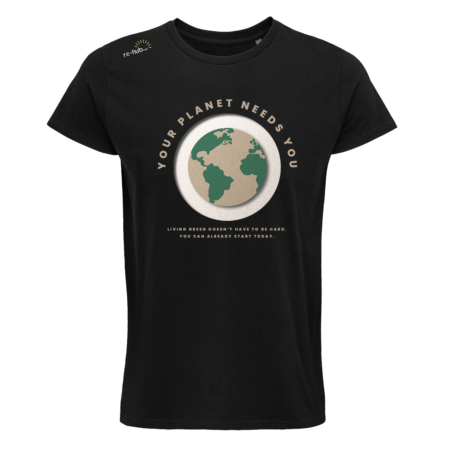 T-SHIRT UOMO YOUR PLANET in cotone biologico 100%