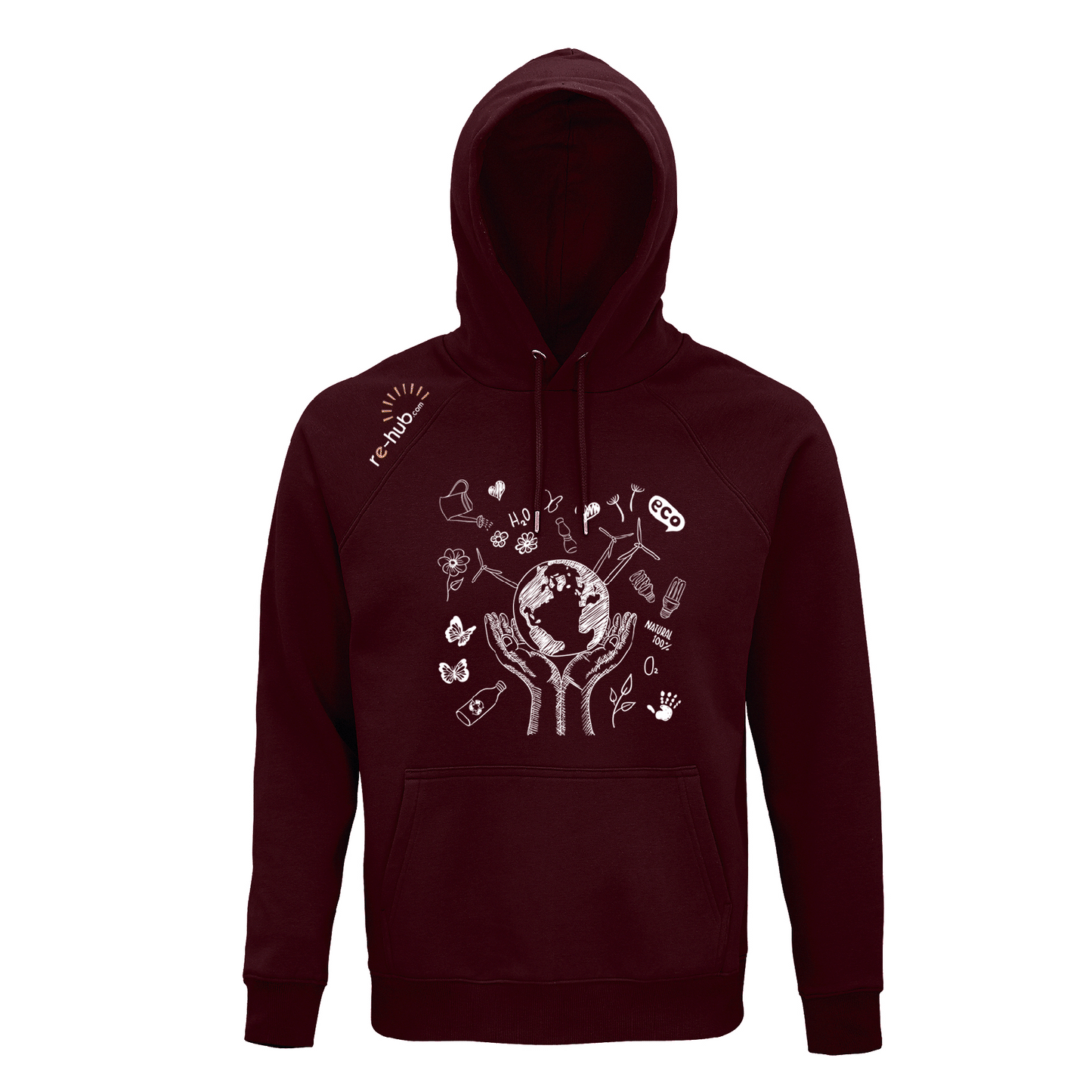 HERREN SWEATSHIRT HÄNDE MOTIV 80 % Bio-Baumwolle – 20 % recyceltes Polyester.