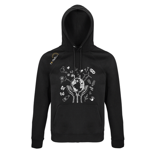 HERREN SWEATSHIRT HÄNDE MOTIV 80 % Bio-Baumwolle – 20 % recyceltes Polyester.