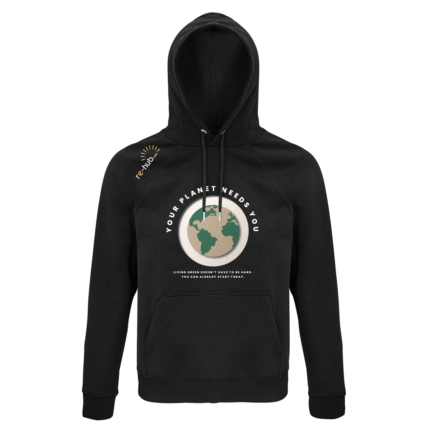 HERREN SWEATSHIRT IHRE WELT MOTIV  80 % Bio-Baumwolle – 20 % recyceltes Polyester.