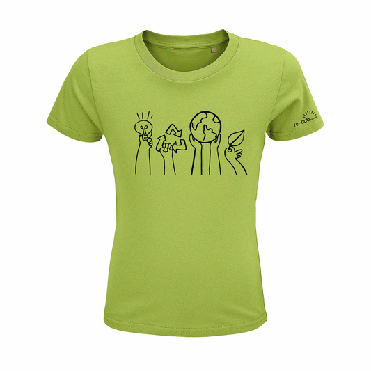 KINDER T-SHIRT HÄNDE MOTIV 100 % Bio-Baumwolle