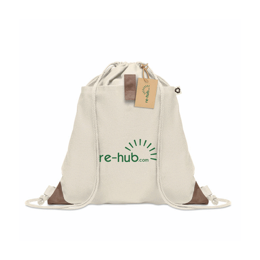 TASCHE MIT KORDELZUG 50 % Baumwolle und 50 % recycelter Baumwolle