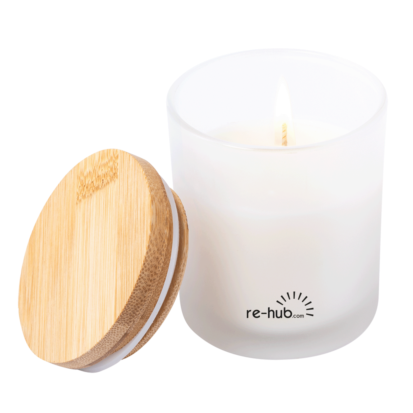 KERZE in Glas Bambus.