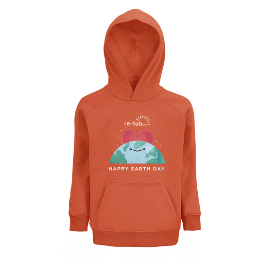 CHILDREN'S HAPPY HOODIE  80% organic cotton - 20% recycled polyester.