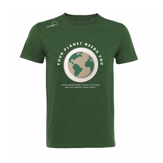 T-SHIRT UOMO YOUR PLANET in cotone biologico 100%